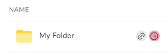 A folder icon labeled "My Folder," with a red clock icon next to it