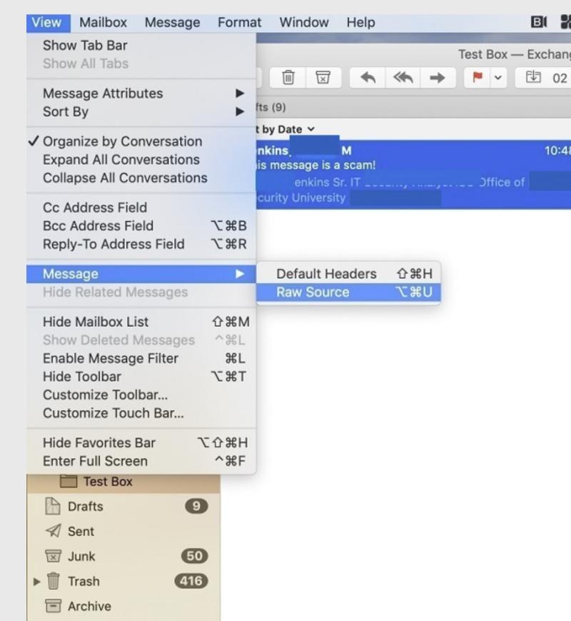 how to generate email headers from Apple mail