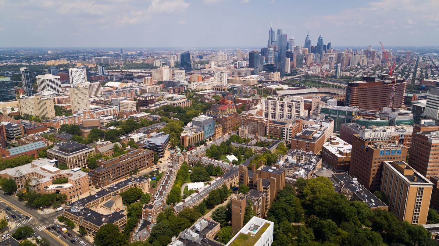 University of Pennsylvania skyline looking east