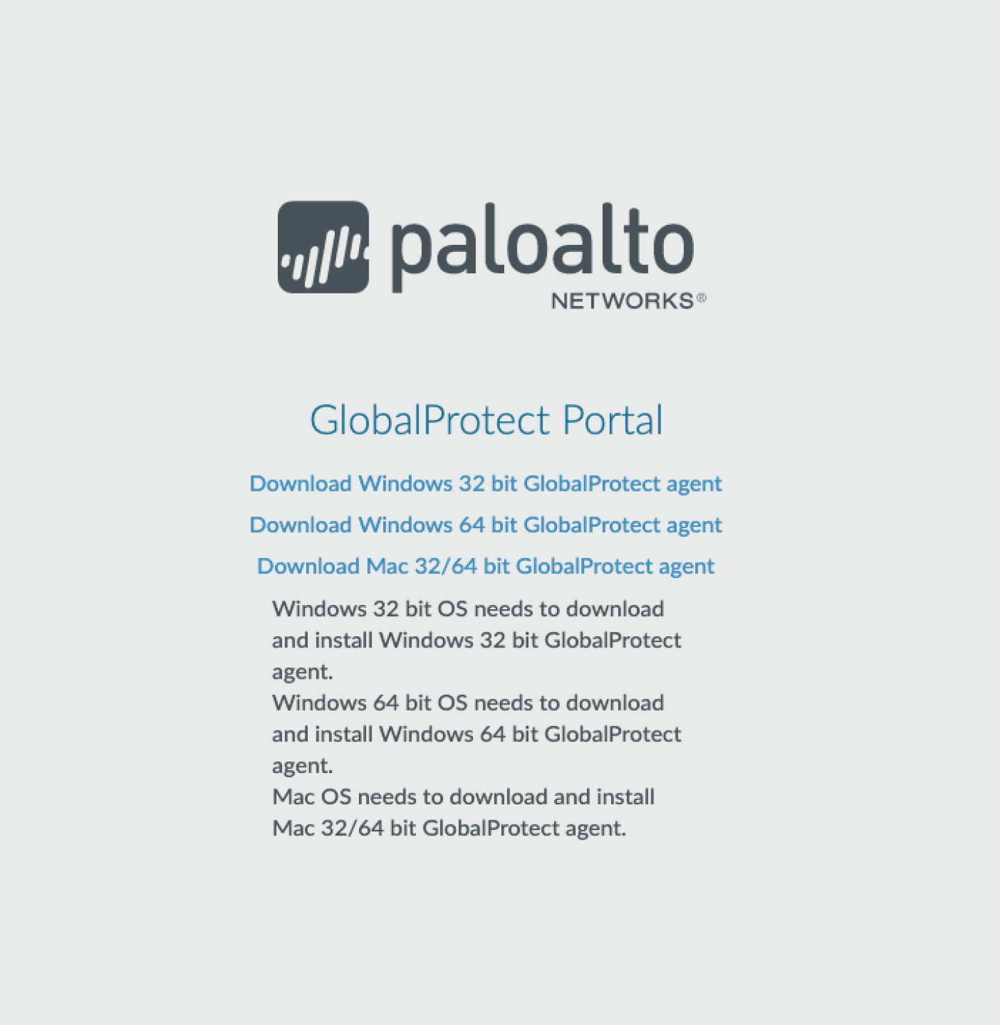 University VPN portal page