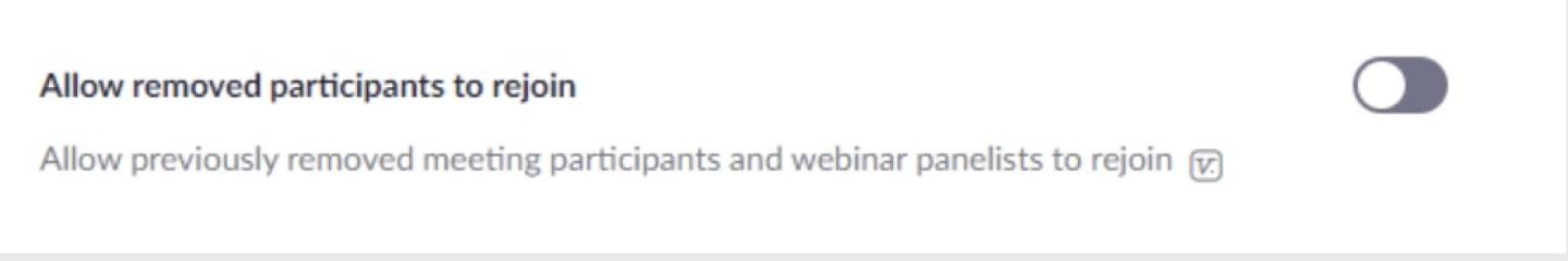 image on how to prevent removed participants from accessing a zoom session