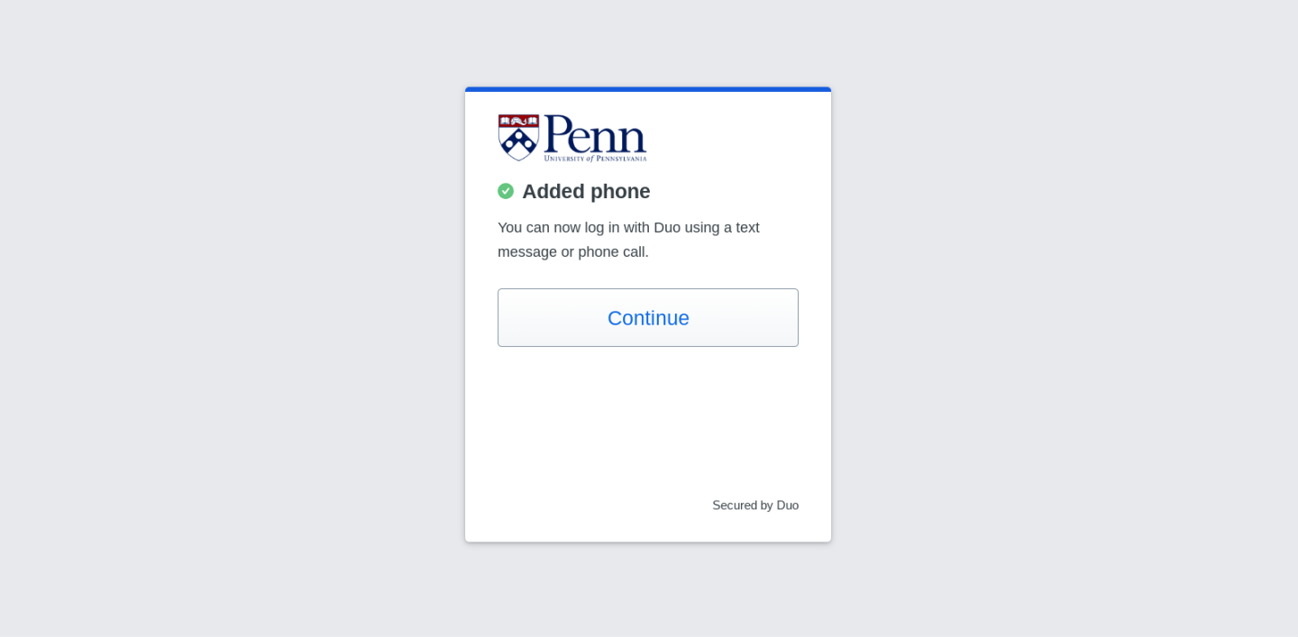 Duo added phone for text screen