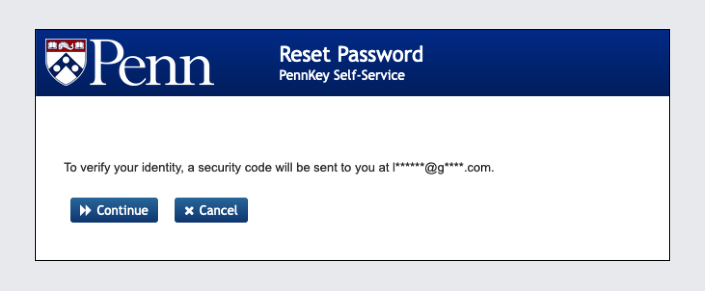 SSPR Identity Verification Request screen